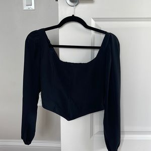 Corset like long sleeve